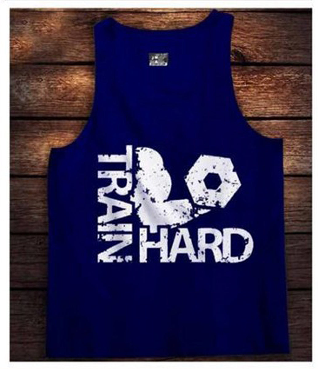 Sando tank top for Men Workout Tank top gym shirts for men [Blue] | Latest design | Premium Quality - L