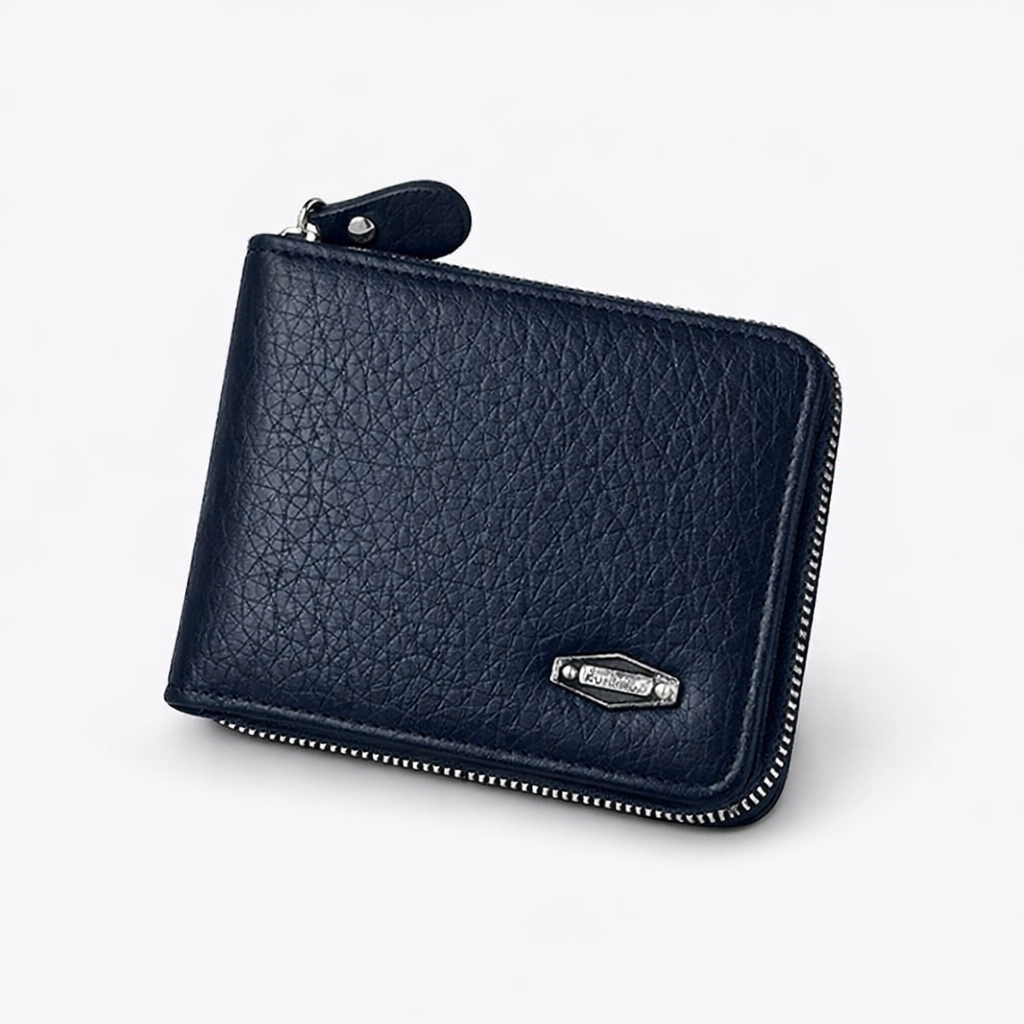 Premium Gold Zip Wallet For Men And Women
